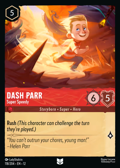 Dash Parr - Super Speedy #118 — Wilds Unknown (Uncommon) · Disney Lorcana