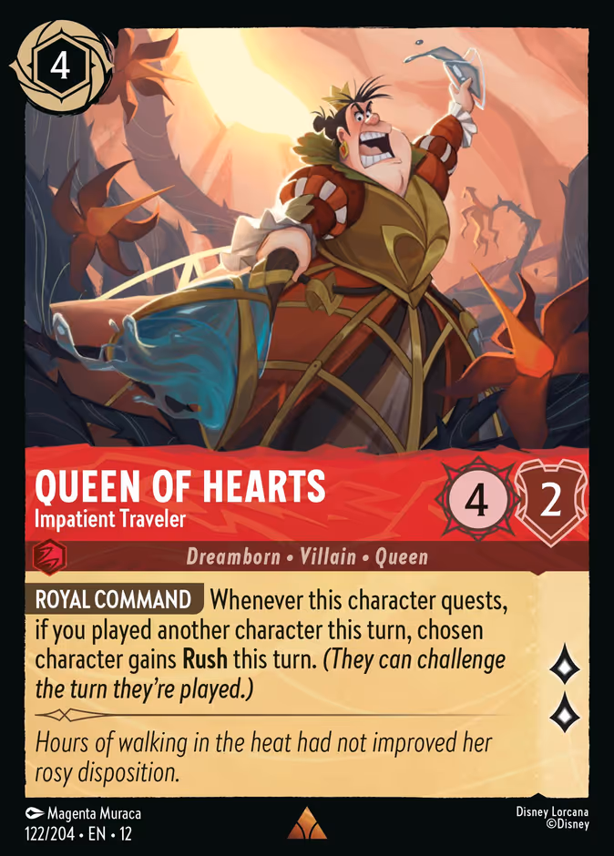 Queen of Hearts - Impatient Traveler #122 (Rare)