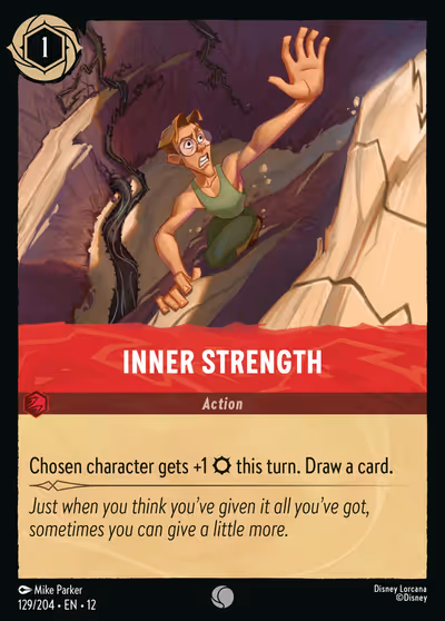Inner Strength #129 Foil — Wilds Unknown (Common) · Disney Lorcana