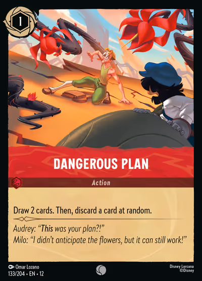 Dangerous Plan #133 Foil — Wilds Unknown (Common) · Disney Lorcana