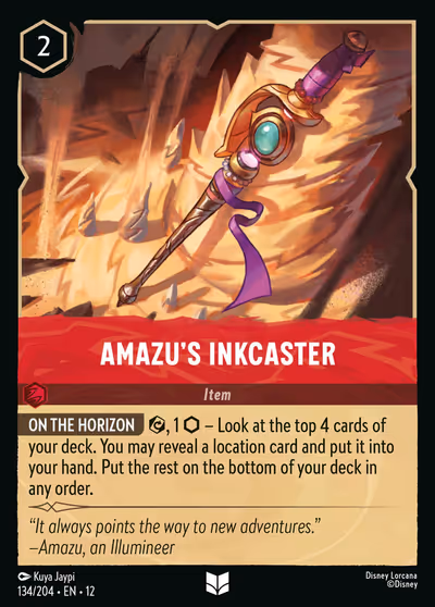 Amazu's Inkcaster #134 — Wilds Unknown (Uncommon) · Disney Lorcana