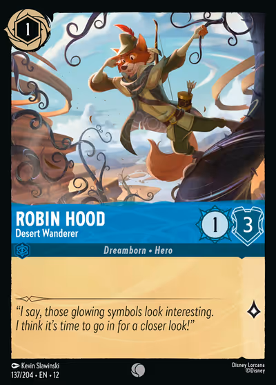 Robin Hood - Desert Wanderer #137 Foil — Wilds Unknown (Common) · Disney Lorcana