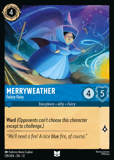 Merryweather - Feisty Fairy #139 — Wilds Unknown (Uncommon) · Disney Lorcana