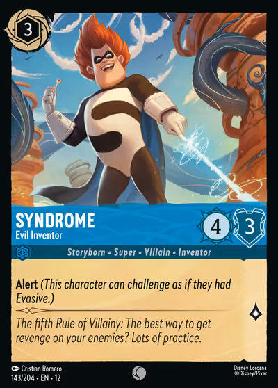Syndrome - Evil Inventor #143 Foil — Wilds Unknown (Common) · Disney Lorcana