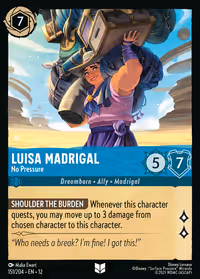 Luisa Madrigal - No Pressure #151 (Uncommon)