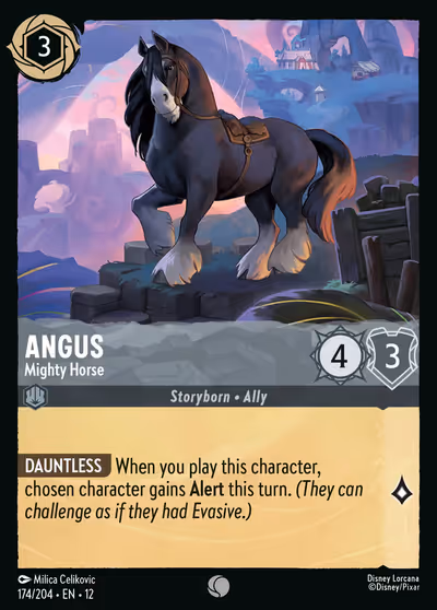 Angus - Mighty Horse #174 Foil — Wilds Unknown (Common) · Disney Lorcana