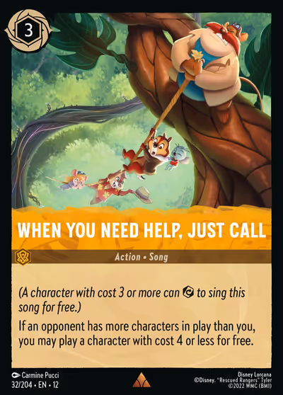 When You Need Help, Just Call #32 — Wilds Unknown (Rare) · Disney Lorcana
