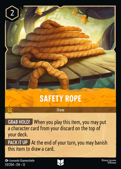 Safety Rope #33 Foil — Wilds Unknown (Uncommon) · Disney Lorcana