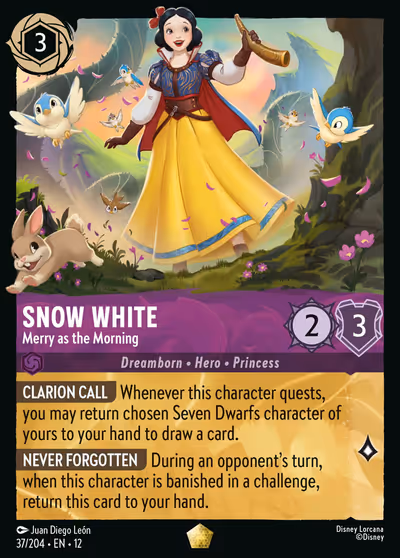 Snow White - Merry as the Morning #37 — Wilds Unknown (Legendary) · Disney Lorcana
