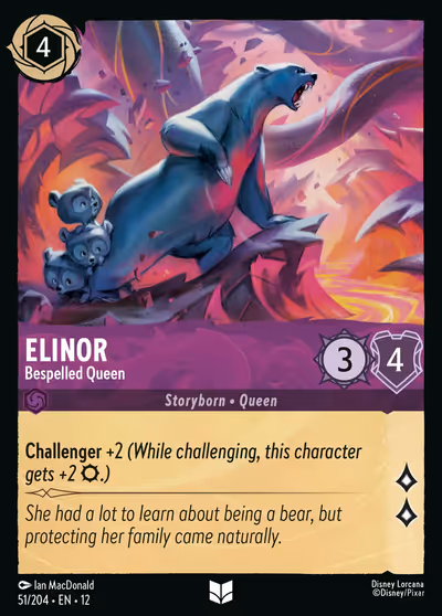 Elinor - Bespelled Queen #51 Foil — Wilds Unknown (Uncommon) · Disney Lorcana