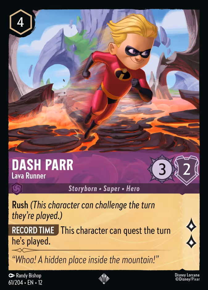 Dash Parr - Lava Runner — Disney Lorcana