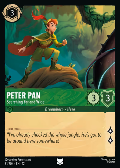 Peter Pan - Searching Far and Wide #81 — Wilds Unknown (Uncommon) · Disney Lorcana