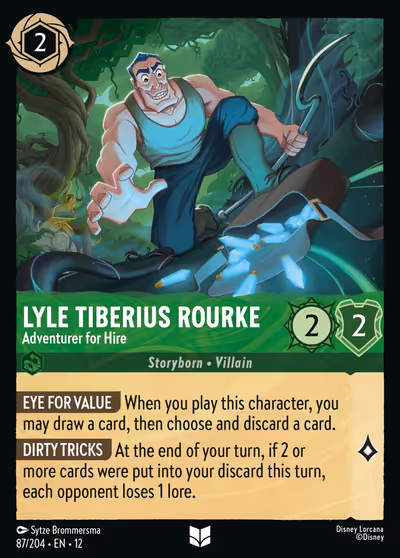 Lyle Tiberius Rourke - Adventurer for Hire #87 Foil — Wilds Unknown (Uncommon) · Disney Lorcana