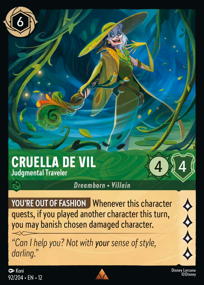 Cruella De Vil - Judgmental Traveler #92 (Rare)