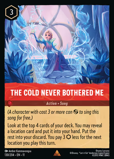 The Cold Never Bothered Me #130 — Winterspell (Rare) · Disney Lorcana