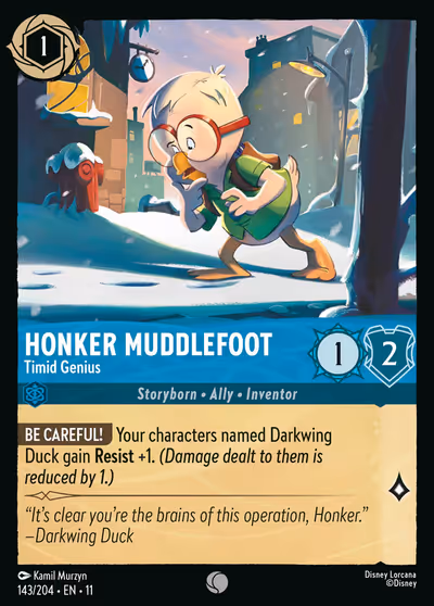 Honker Muddlefoot - Timid Genius #143 — Winterspell (Common) · Disney Lorcana