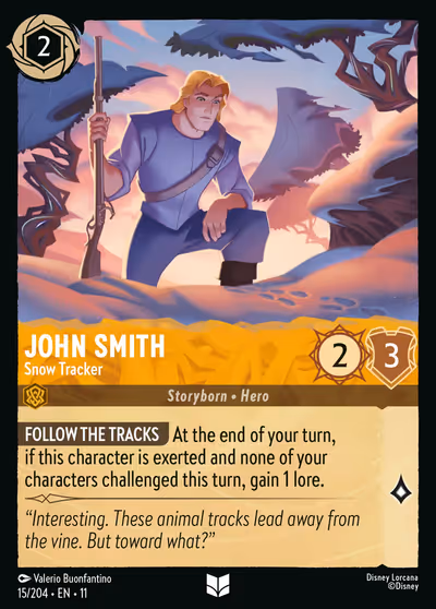 John Smith - Snow Tracker #15 — Winterspell (Uncommon) · Disney Lorcana
