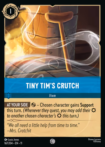 Tiny Tim's Crutch #167 — Winterspell (Common) · Disney Lorcana