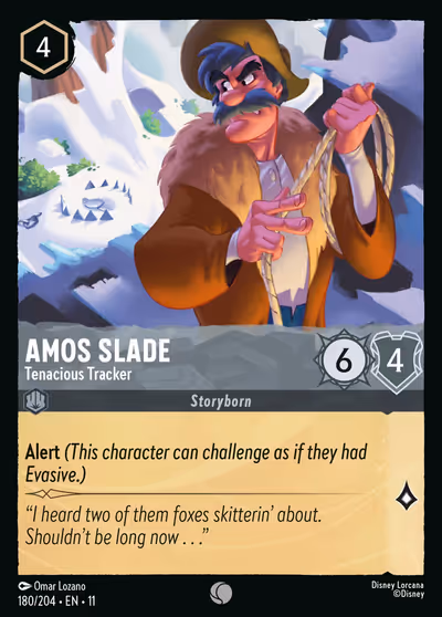 Amos Slade - Tenacious Tracker #180 — Winterspell (Common) · Disney Lorcana