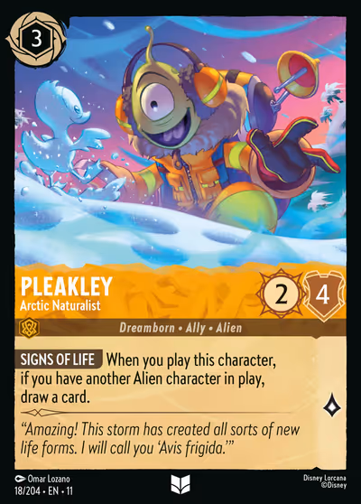 Pleakley - Arctic Naturalist #18 — Winterspell (Uncommon) · Disney Lorcana