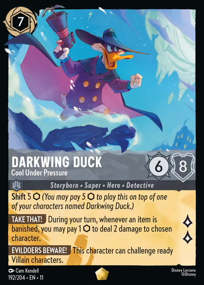 Darkwing Duck - Cool Under Pressure #192 — Winterspell (Legendary) · Disney Lorcana