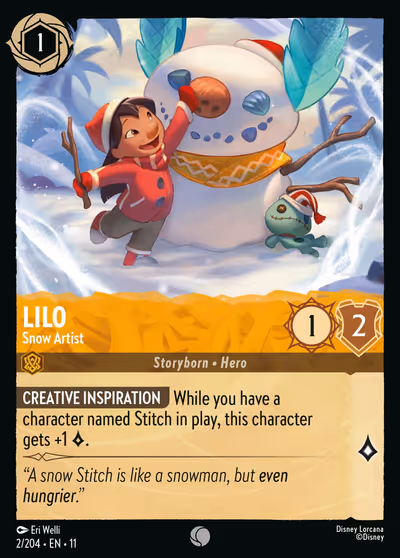 Lilo - Snow Artist #2 — Winterspell (Common) · Disney Lorcana