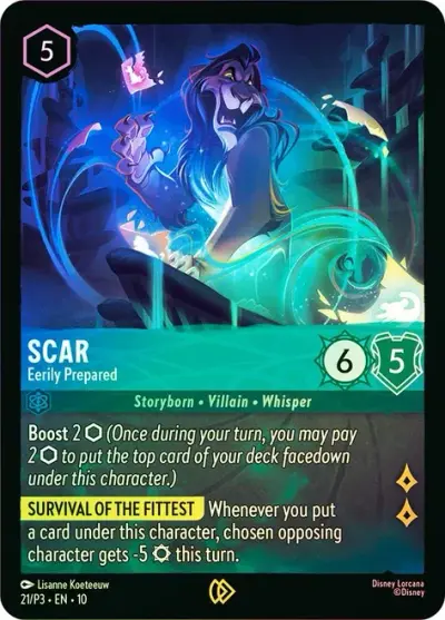 Scar - Eerily Prepared (Buy-a-Box) #21 Foil — Promo Set 3 (Promo) · Disney Lorcana