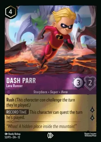 Dash Parr - Lava Runner (Buy a Box Promo) #61 Foil — Wilds Unknown (Promo) · Disney Lorcana