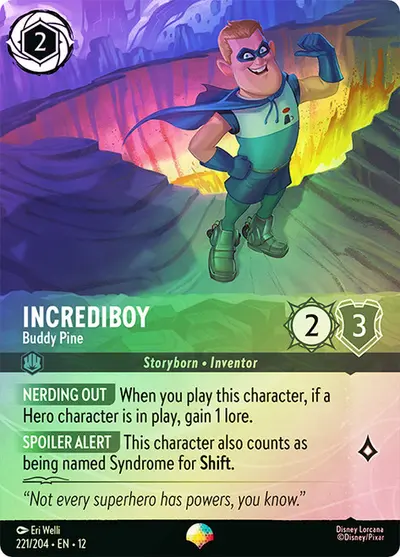 Incrediboy - Buddy Pine #221 Foil — Wilds Unknown (Epic) · Disney Lorcana