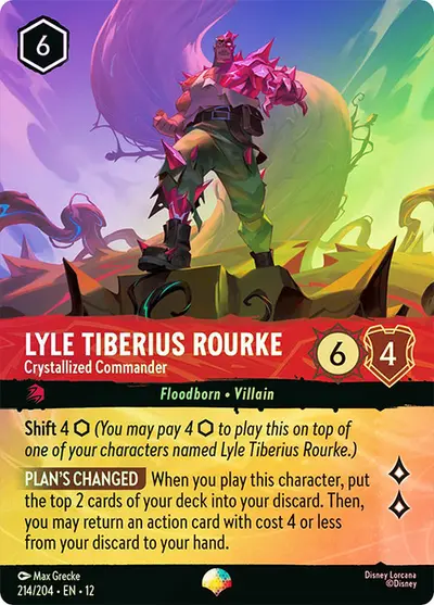 Lyle Tiberius Rourke - Crystallized Commander #214 Foil — Wilds Unknown (Epic) · Disney Lorcana